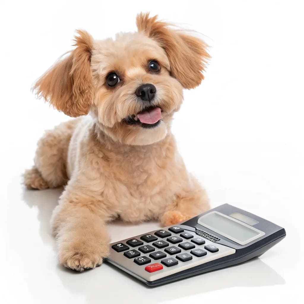 An Eskipoo sitting with a calculator