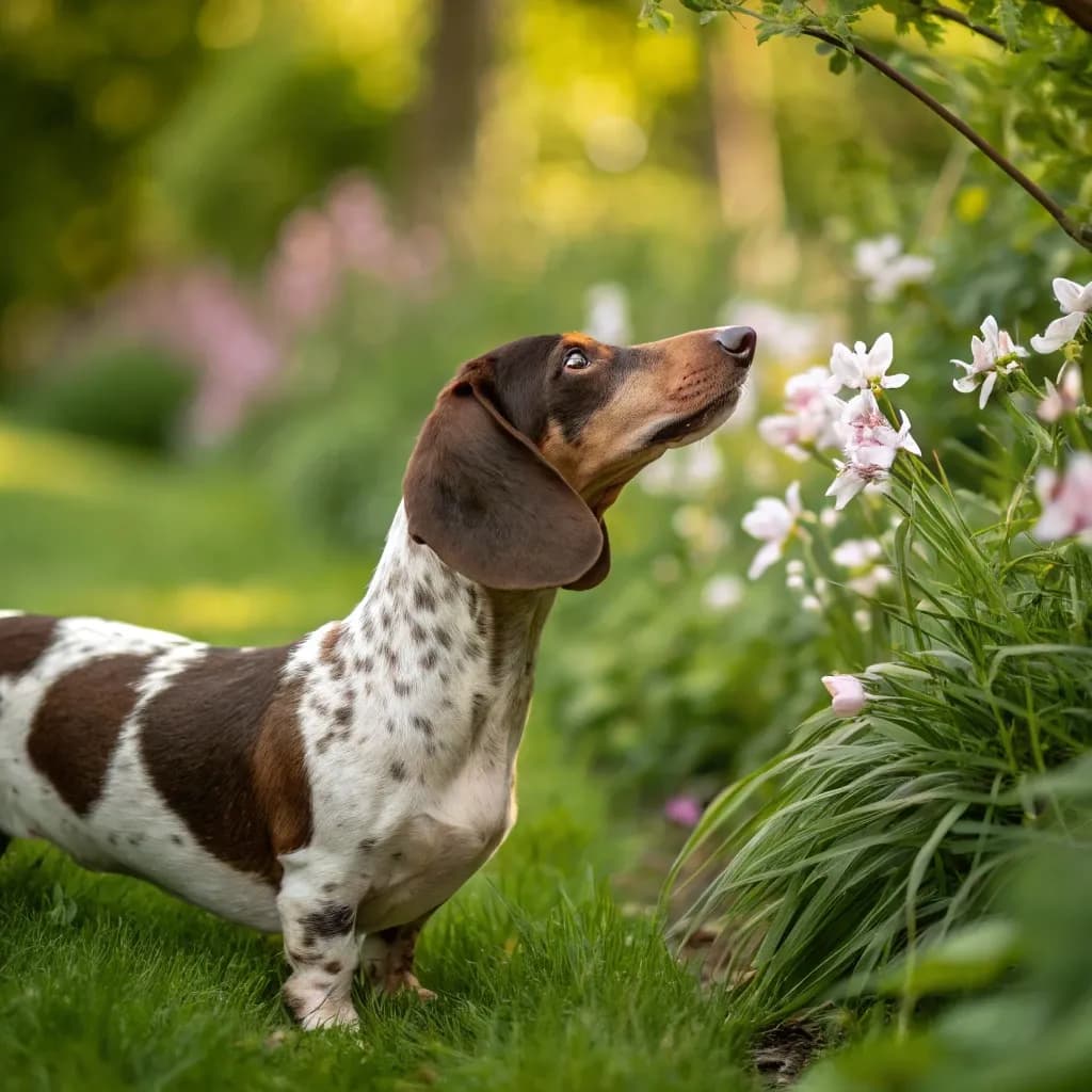 Chocolate Piebald Dachshund photo 2
